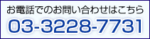 お電話でのお問い合わせはこちら 03-3228-7731